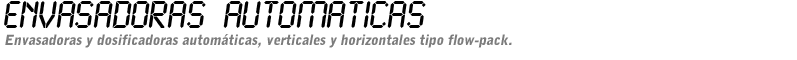 ENVASADORAS AUTOMATICAS